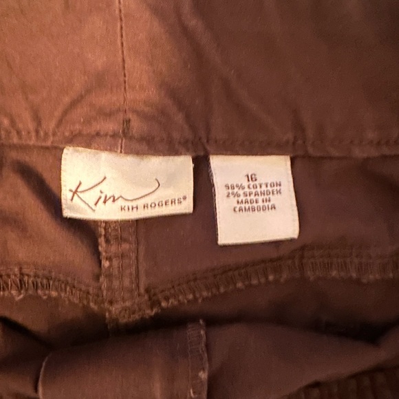 Kim Rogers brown size 16 capri - Picture 2 of 3